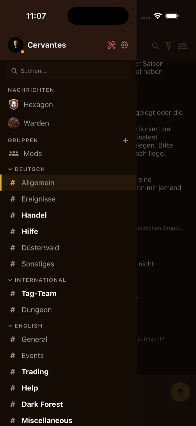Kanalübersicht
