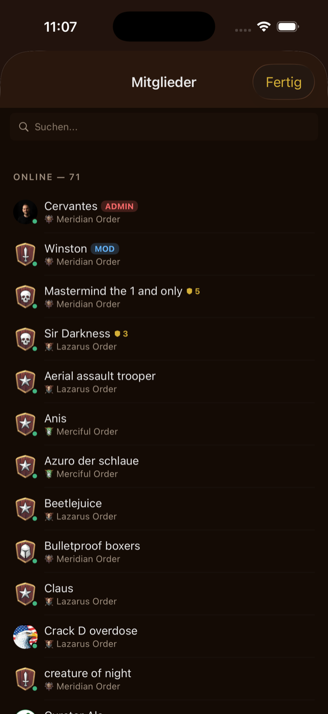 Mitgliederliste